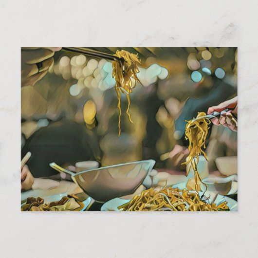 ラーメンの誕生日プレゼント ポストカード (正面)