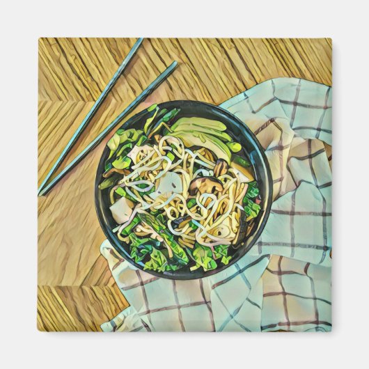 ラーメンの誕生日プレゼント マグネット (正面)