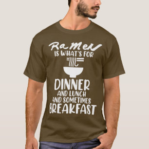 ラーメンはディナーアニメかわいいラーメンLov Tシャツ