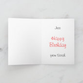 ラーメンは私の友達の食べ物おもしろい引用文 カード (内部)