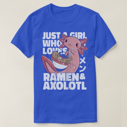 ラーメンやアクソロtlsの魅力を愛すおもしろいる少女 tシャツ (デザイン正面)