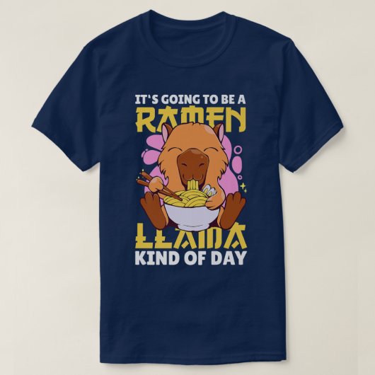 ラーメンらまのラメみたいな日になる Tシャツ (デザイン正面)
