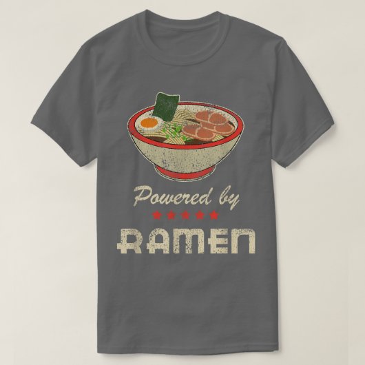 ラーメンを動力にするアニメ  Tシャツ (デザイン正面)