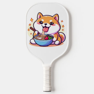 ラーメンを愛する猫のピックルボールパドル - かわいいスポーツ ピックルボールラケット