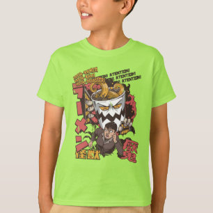 ラーメンを捕まえる日本人女子 Tシャツ