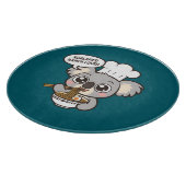 ラーメンを楽しんでかわいいコアラ カッティングボード (角)
