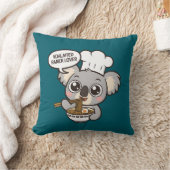 ラーメンを楽しんでかわいいコアラ クッション (ブランケット)