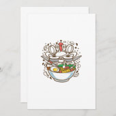 ラーメンを調理する 招待状 (正面/裏面)