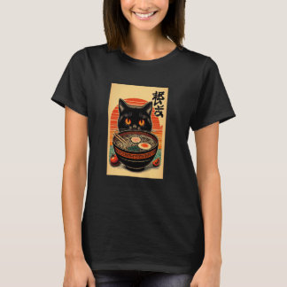 ラーメンを食べる猫, 猫好き, 日本の麺類, ラーメン Tシャツ