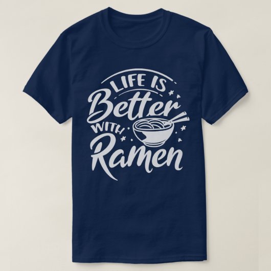 ラーメンアイロニックことわざ食との暮らしJapan 803 Tシャツ (デザイン正面)