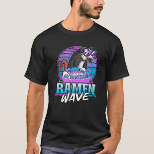 ラーメンウェーブオポッサムレトロウェーブサンセットパステルゴシックVa Tシャツ
