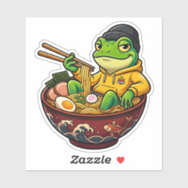 ラーメンカエルステッカー シール