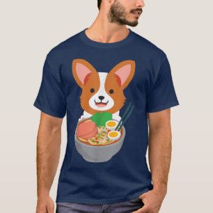 ラーメンカッコいいTシャツかわいいアニメCorgi Otaku Japanes Tシャツ