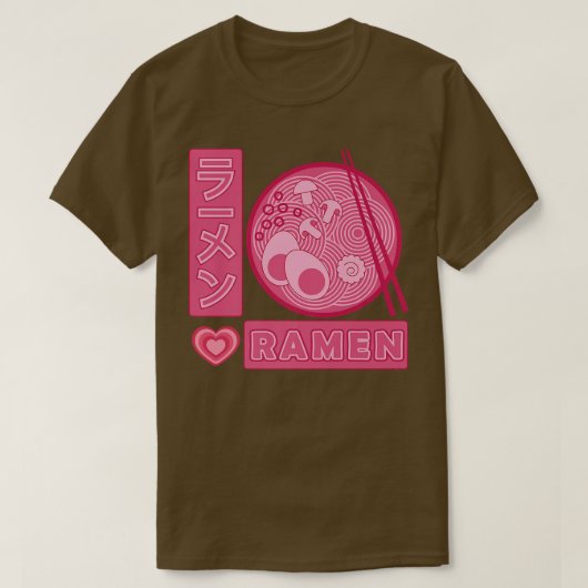 ラーメンガール大好きアニメラーメン日本の1565 Tシャツ (デザイン正面)