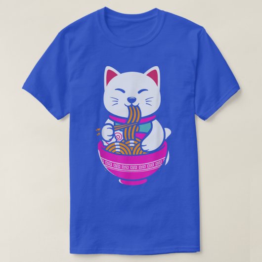 ラーメンキャットアニメ猫ギフトかわいい1175 Tシャツ (デザイン正面)
