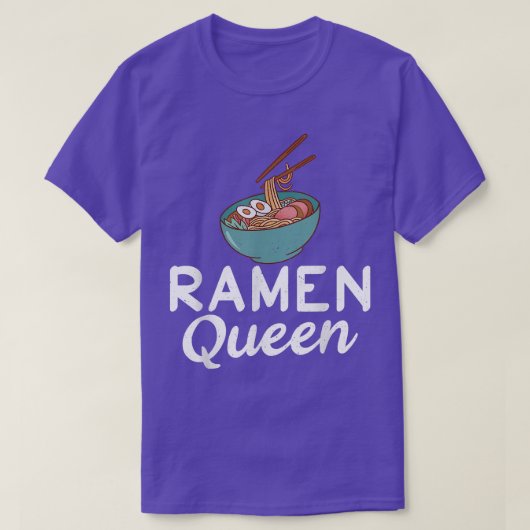 ラーメンクイーンラーメン愛好家 Tシャツ (デザイン正面)