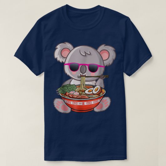 ラーメンコアラ日本のアニメ大宅麺ギフトガール Tシャツ (デザイン正面)