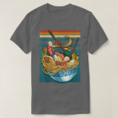 ラーメンスタイルヴィンテージ日本のアニメ食べ物ギフトガール Tシャツ (デザイン正面)