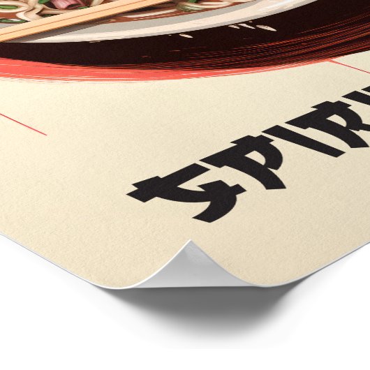 ラーメンスピリットフードポスター心地よいフードウォールアート ポスター (角)