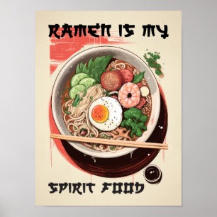 ラーメンスピリットフードポスター心地よいフードウォールアート ポスター