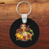 ラーメンスロースかわいいアニメ日本の食品ギフトキッズ キーホルダー (正面)