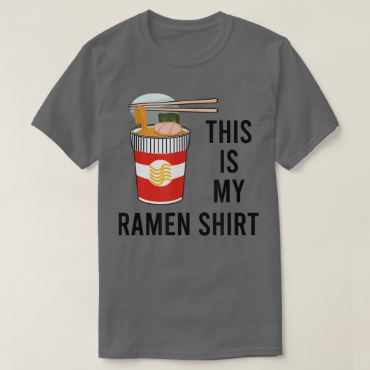 ラーメンデザイン日本のフードアートラーメン Tシャツ (デザイン正面)