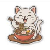 ラーメンネコ シール (正面)