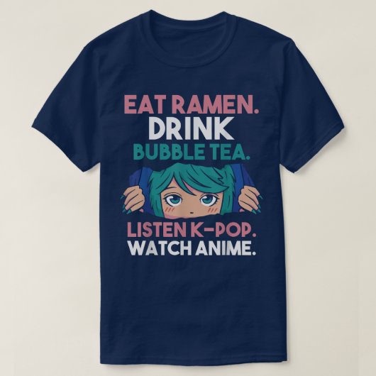 ラーメンバブルティーKpopアニメ  Tシャツ (デザイン正面)
