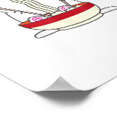 ラーメンバ日本のニー麺かわいいうさぎTei Gi ポスター (角)