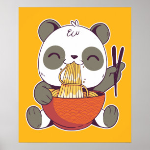 ラーメンパンダかわいい ポスター
