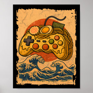 ラーメンビデオゲームコントローラー ポスター
