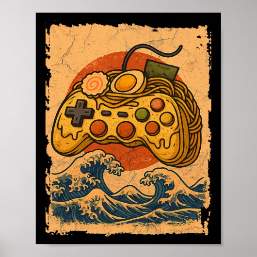 ラーメンビデオゲームコントローラー ポスター (正面)