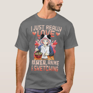 ラーメンマーチアニメ愛好家日本のアニメーションSke Tシャツ