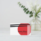 ラーメンミニマルス日本のレストランすしシェフ 名刺 (スタンド正面)