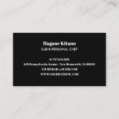 ラーメンミニマルス日本のレストランすしシェフ 名刺 (裏面)