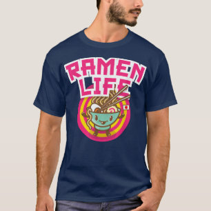 ラーメンライフかわいい日本のアニメ Tシャツ
