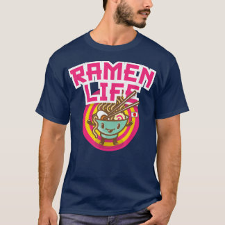 ラーメンライフかわいい日本のアニメ Tシャツ