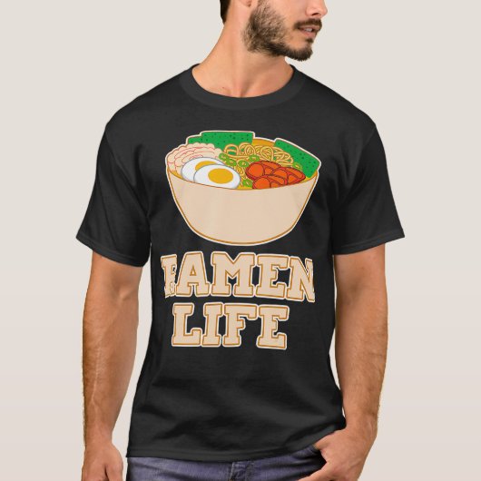 ラーメンライフノベルティラーメンデザイン Tシャツ (正面)
