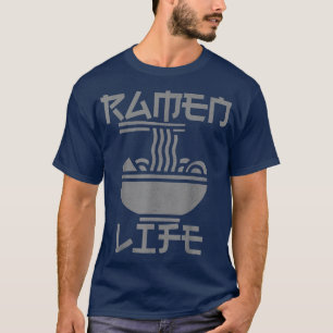 ラーメンライフ日本のヌードルオタクヴィンテージラム Tシャツ