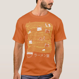 ラーメンラインミニマリスト猫スクエア(戸部フォンセカ) Tシャツ