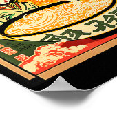 ラーメンレトロすしヴィンテージアニメスタイル 日本の ポスター (角)