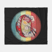 ラーメンレトロスタイルヴィンテージ日本のアニメギフトガール フリースブランケット (正面(横))