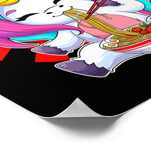 ラーメン一角かわいいアニメ日本のフードギフトガール ポスター (角)