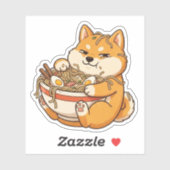 ラーメン中毒シバ犬 シール (シート)