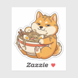 ラーメン中毒シバ犬 シール