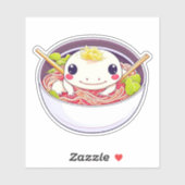 ラーメン丼のかわいいアクソロトル シール (シート)