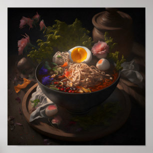 ラーメン丼まだライフアート ポスター