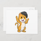 ラーメン丼を持つ猫 ポストカード (正面/裏面)