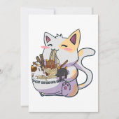 ラーメン丼アニメジャパンのかわいい猫ねこ猫 案内状 (正面)
