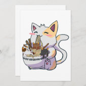 ラーメン丼アニメジャパンのかわいい猫ねこ猫 案内状 (正面/裏面)